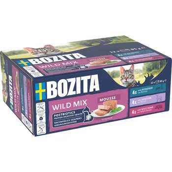 12x85g Bozita Mousse Mixed Wild vlhké krmivo pro kočky