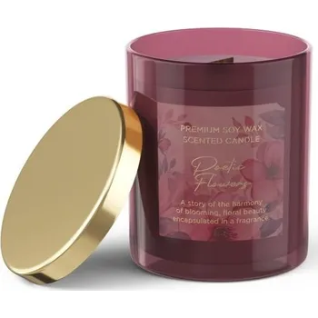 Svíčka Bartek svíčka vosková ve skle 220g poetické květy se sójovým voskem a dřevěným knotem 0168 939031,86