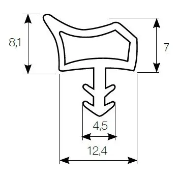 Těsnění do okna a dveří Těsnění dveřní EV 3967 - Hnědá