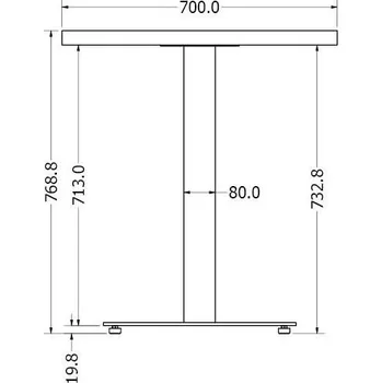 Stolová podnož Stolová noha centrální STABIL X - RAL