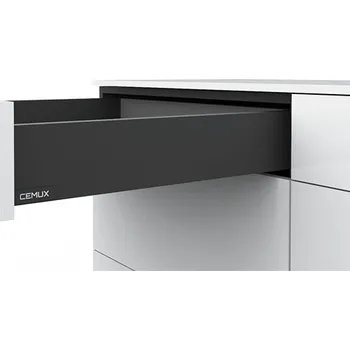 Nábytkové kování Cemux H Box Slim zásuvka Tip-on antracit H84 - 450 mm