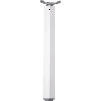 Nábytkové kování Stolová noha výška 710 mm - 80 x 80 mm bílá lesk