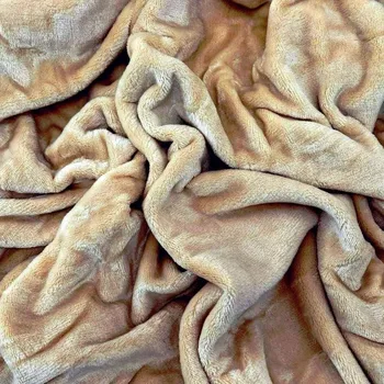 Povlečení Mikroplyšové prostěradlo 200x220 - béžové II.jakost