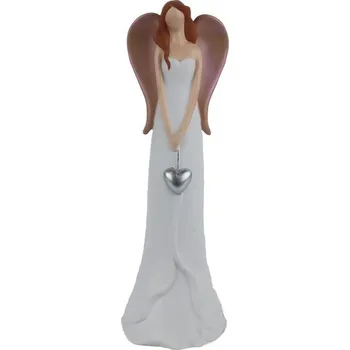 Vánoce Dekorace anděl se srdíčkem X8175/2