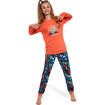 Dívčí pyžamo Pyžamo Cornette 594/161 Be Yourself dl/r 86-128 Barva: coral, Velikost: 122-128