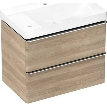 Koupelnový nábytek Skříňka s umyvadlem Hansgrohe Xelu Q 80x69,5x48 cm přírodní dub 54379000