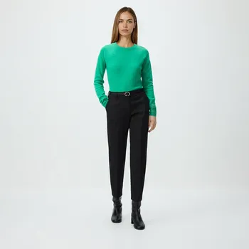 Dámské kalhoty Reserved - Cigaretové kalhoty s páskem - černý - 173IS-99X - 173IS-99X-46