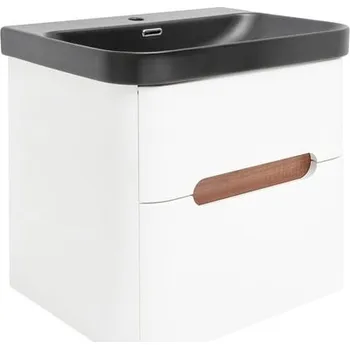 Koupelnový nábytek Koupelnová skříňka s umyvadlem SAT Fusion 57,5x53x45 cm bílá matná mat SATFUSION260WBKM