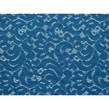 nebesky modrá elastická krajka Verona