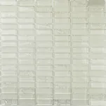 Skleněná mozaika Premium Mosaic bílá 30x30 cm lesk MOS4815CRWH