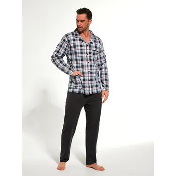 Pánské pyžamo Pyžamo Cornette 114/53 dl/r S-2XL Barva: grafit, Velikost: XXL