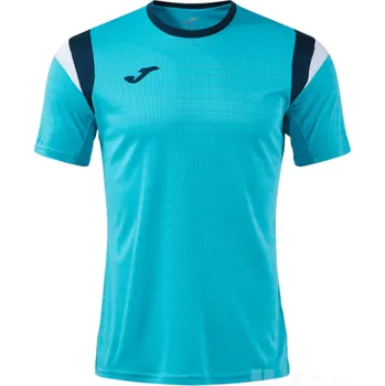 Triko JOMA TERRA DANUBIO, barva zářivě tyrkysová - tmavě modrá - bílá, velikost M