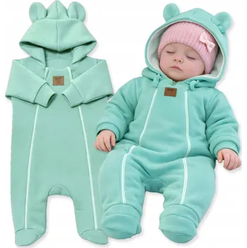 Kojenecký overall OVERAL pro NOVOROZENCE velikost 56 na DVA ZIPY přechodný JARO PODZIM MÁTA