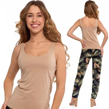 Dámský top na ramínka dvouvstvový MORAJ halenka hladká béžová S