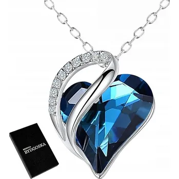 Náhrdelník STŘÍBRNÝ NÁHRDELNÍK POVRCHOVANÝ RODIEM SRDCE PRO ŽENU 925