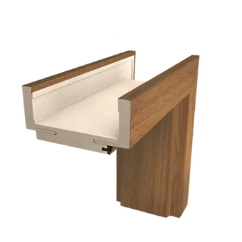Zárubeň Obložková zárubeň Naturel 60 cm pro tloušťku stěny 10-12,5 cm ořech karamelový levá O2OK60L