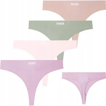 Dámské spodní prádlo TANGA DÁMSKÉ KLASICKÉ HLADKÉ POHODLNÉ ELASTICKÉ 4-PÁROVÉ MORAJ S