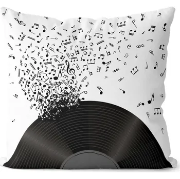 Dekorativní polštářek Polštář 40 x 40 cm - Noty