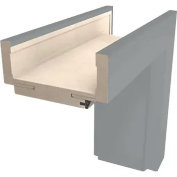 Zárubeň Obložková zárubeň Naturel Estra 80 cm pro tloušťku stěny 22-24 cm šedá mat levá O8SM80L