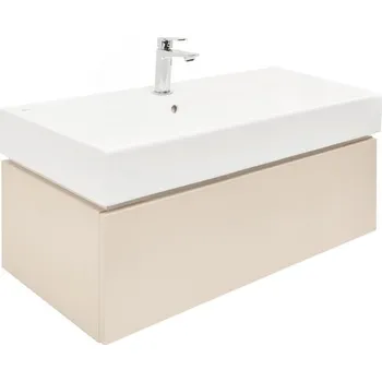 Koupelnový nábytek Koupelnová skříňka s umyvadlem SAT Feel 100x30x46 cm pískově béžová mat SATFEEL100BEU2B