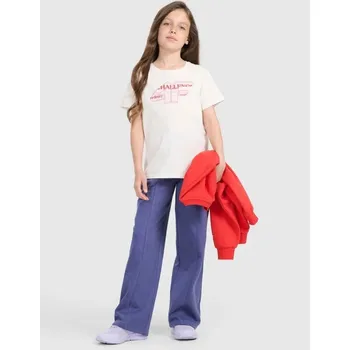 Dívčí tepláky s širokými nohavicemi 4F 4FJRAW25TTROF1598-33S 158