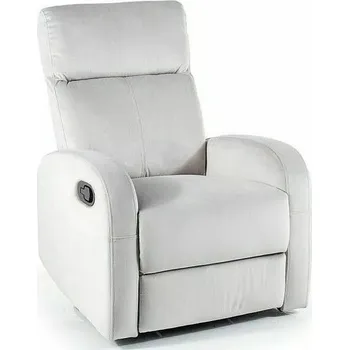 Křeslo Polohovací křeslo Olimp Velvet světle šedé