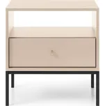 Piaski Noční stolek MS54 Mono - černá podstava provedení - vyber: pískově béžová