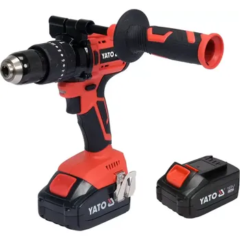 Vrtačka YATO YT-82791 AKU Příklepová vrtačka 75Nm bez uhlíkového kartáče 18V Li-Ion sada 2x aku YATO YT-82791