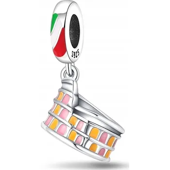 Přívěsek Přívěsek STŘÍBRO 925 Charms Korálek Koloseum Itálie Řím