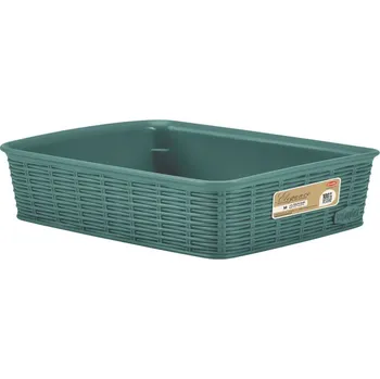 Úložný box STEFANPLAST Košík Elegance M, 25x19,5x6cm, zelenošedý