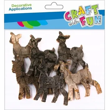 Obraz Craft With Fun Dřevěná dekorace Kůra Srna 5cm 6ks 12