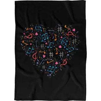 Dětská deka Deka 200 x 140 cm - Srdce z not