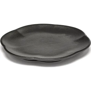 Talíř Serax, Talíře na svačinu Inku Ribbed, 13,9 cm, černé, 4 ks - Formadore