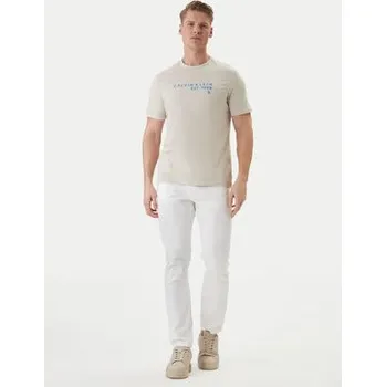 Pánské oblečení Calvin Klein Jeans T-Shirt LV04RF800G Béžová Classic Fit 2XL