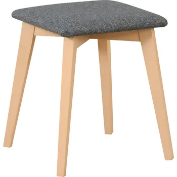 Taburet Drewmix Dřevěný čalouněný jídelní taburet T5 Zvolte barvu dřeva: Bílá, Zvolte barvu látky: 16B. ASTON 17