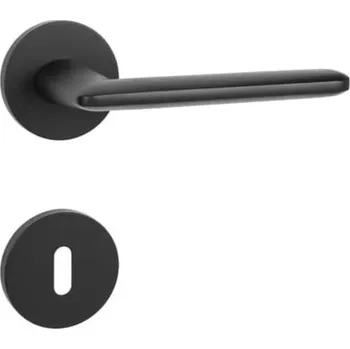 Dveřní kování Klika Naturel dozický (WK) černá matná ELIPTICARS6BS