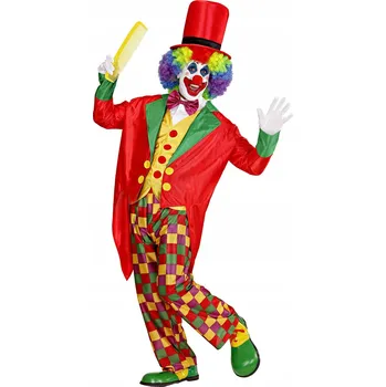 Karnevalový kostým Kostým klauna, kostkovaný, cirkusový, velikost XL