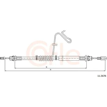 Lanko parkovací brzdy Tažné lanko, parkovací brzda COFLE 11.5676