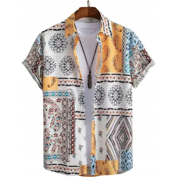 Pánská košile D-look pánská košile ležérní krátký rukáv regular polyester velikost XL