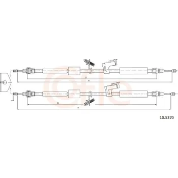 Lanko parkovací brzdy Tažné lanko, parkovací brzda COFLE 92.10.5370