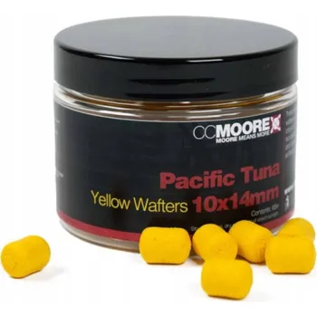 Boilies CC Moore Yellow Dumbell Wafters 10 x 14 mm/65 ks Pacific Tuna  