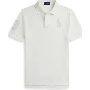 Pánské tričko Dětská bavlněná polokošile Polo Ralph Lauren 323703635506 bílá 00X, vel. 163-174