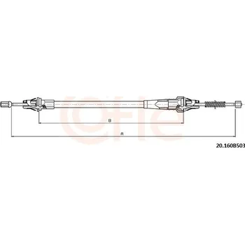 Lanko parkovací brzdy Tažné lanko, parkovací brzda COFLE 92.20.160B503