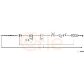 Lanko parkovací brzdy Tažné lanko, parkovací brzda COFLE 17.1439