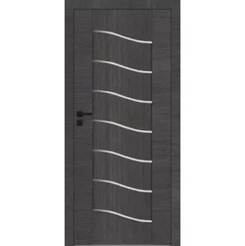 Interiérové dveře Interiérové rámové dveře Triesta 0 s horizontálním dekorativním prosklením ve tvaru vlnek. Dveře mají rám z MDF desky.