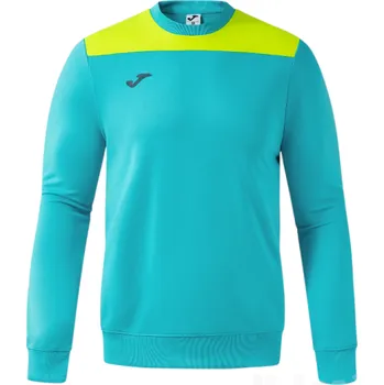 Pánská mikina Mikina JOMA PHOENIX III, barva zářivě tyrkysová - žlutá, velikost XL