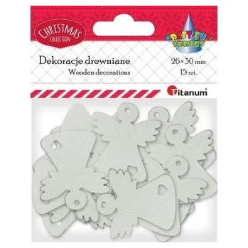 Set školních potřeb Drewniane anioły ażurowe białe 15szt