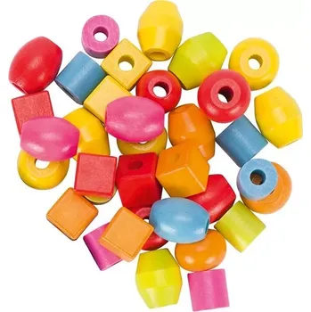 Dětské navlékací korálky Goki 58498 45 ks mix barev