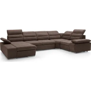 Sedací souprava PCo Rohová sedací souprava KAMELOT II do U, 365 cm Barva látky: ELEMENT 05 (Světlá hnědá), Roh pohovky: Levý roh