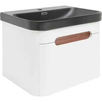 Koupelnový nábytek Koupelnová skříňka s umyvadlem SAT Fusion 57,5x43x45 cm bílá matná mat SATFUSION60WBKM